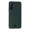 Xiaomi Redmi 13C Kılıf Kelvin Kartvizitli Silikon - Koyu Yeşil