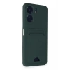 Xiaomi Redmi 13C Kılıf Kelvin Kartvizitli Silikon - Koyu Yeşil