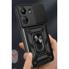 Xiaomi Redmi 13C Kılıf Pars Lens Yüzüklü Silikon - Kırmızı