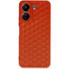 Xiaomi Redmi 13C Kılıf Petek Silikon Kapak - Kırmızı