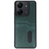 Xiaomi Redmi 13C Kılıf Sara Kartvizitli Deri Kılıf - Koyu Yeşil
