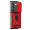 Xiaomi Redmi 15 4G Pars Lens Yüzüklü Silikon - Kırmızı