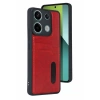 Xiaomi Redmi 15C 4G Sara Kartvizitli Deri Kılıf - Kırmızı