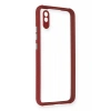 Xiaomi Redmi 9A Kılıf Miami Şeffaf Silikon - Fuşya