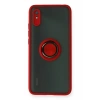 Xiaomi Redmi 9A Kılıf Montreal Yüzüklü Silikon Kapak - Kırmızı