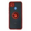 Xiaomi Redmi 9C Kılıf Montreal Yüzüklü Silikon Kapak - Kırmızı