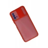 Xiaomi Redmi 9T Kılıf Palm Buzlu Kamera Sürgülü Silikon - Kırmızı