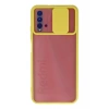 Xiaomi Redmi 9T Kılıf Palm Buzlu Kamera Sürgülü Silikon - Sarı