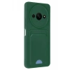 Xiaomi Redmi A3 4G Kılıf Kelvin Kartvizitli Silikon - Koyu Yeşil