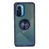Xiaomi Redmi K40 Kılıf Montreal Yüzüklü Silikon Kapak - Lacivert