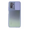 Xiaomi Redmi Note 10 Kılıf Palm Buzlu Kamera Sürgülü Silikon - Lila