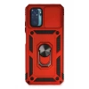 Xiaomi Redmi Note 10 Kılıf Pars Lens Yüzüklü Silikon - Kırmızı