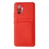 Xiaomi Redmi Note 10 Pro Kılıf Kelvin Kartvizitli Silikon - Kırmızı