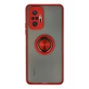 Xiaomi Redmi Note 10 Pro Kılıf Montreal Yüzüklü Silikon Kapak - Kırmızı
