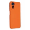 Xiaomi Redmi Note 11 Kılıf Nano içi Kadife Silikon - Turuncu