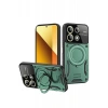 Xiaomi Redmi Note 13 4G Kılıf Joy Lens Standlı Kapak - Koyu Yeşil