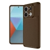 Xiaomi Redmi Note 13 Pro 4G Kılıf Auto Focus Karbon Kapak - Kahverengi