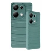 Xiaomi Redmi Note 13 Pro 4G Kılıf Bibercas Silikon Kapak - Koyu Yeşil