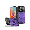 Xiaomi Redmi Note 13 Pro 4G Kılıf Joy Lens Standlı Kapak - Mor