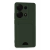 Xiaomi Redmi Note 13 Pro 4G Kılıf Kelvin Kartvizitli Silikon - Koyu Yeşil