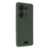 Xiaomi Redmi Note 13 Pro 4G Kılıf Kelvin Kartvizitli Silikon - Koyu Yeşil