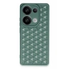 Xiaomi Redmi Note 13 Pro 4G Kılıf Petek Silikon Kapak - Koyu Yeşil