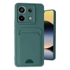 Xiaomi Redmi Note 13 Pro 5G Kılıf Kelvin Kartvizitli Silikon - Koyu Yeşil