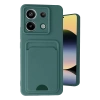 Xiaomi Redmi Note 13 Pro 5G Kılıf Kelvin Kartvizitli Silikon - Koyu Yeşil
