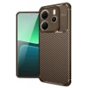 Xiaomi Redmi Note 14 4G Kılıf Auto Focus Karbon Kapak - Kahverengi