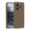Xiaomi Redmi Note 14 4G Kılıf First Silikon - Kahverengi