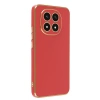 Xiaomi Redmi Note 14 Pro 4G Kılıf Volet Silikon - Kırmızı