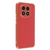 Xiaomi Redmi Note 14 Pro 4G Kılıf Volet Silikon - Kırmızı