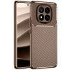 Xiaomi Redmi Note 14 Pro 5G Kılıf Auto Focus Karbon Kapak - Kahverengi