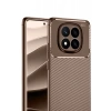 Xiaomi Redmi Note 14 Pro 5G Kılıf Auto Focus Karbon Kapak - Kahverengi
