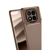 Xiaomi Redmi Note 14 Pro 5G Kılıf Auto Focus Karbon Kapak - Kahverengi