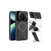 Xiaomi Redmi Note 14 Pro Plus Kılıf Joy Lens Standlı Kapak - Mor