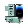 Xiaomi Redmi Note 14 Pro Plus Kılıf Pars Lens Yüzüklü Silikon - Yeşil
