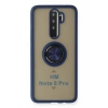 Xiaomi Redmi Note 8 Pro Kılıf Montreal Yüzüklü Silikon Kapak - Lacivert