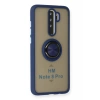 Xiaomi Redmi Note 8 Pro Kılıf Montreal Yüzüklü Silikon Kapak - Lacivert