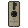 Xiaomi Redmi Note 8 Pro Kılıf Montreal Yüzüklü Silikon Kapak - Siyah
