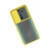 Xiaomi Redmi Note 8 Pro Kılıf Palm Buzlu Kamera Sürgülü Silikon - Sarı