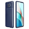 Xiaomi Redmi Note 9 5G Kılıf Auto Focus Karbon Kapak - Lacivert