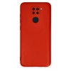Xiaomi Redmi Note 9 Kılıf Nano içi Kadife Silikon - Kırmızı