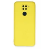 Xiaomi Redmi Note 9 Kılıf Nano içi Kadife Silikon - Sarı