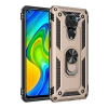 Xiaomi Redmi Note 9 Kılıf Sofya Yüzüklü Silikon Kapak - Gold