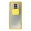 Xiaomi Redmi Note 9 Pro Kılıf Palm Buzlu Kamera Sürgülü Silikon - Sarı