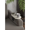 Yan Sehpa Ayarlanabilir Tepsi OVAL Dekoratif Modern Yatay Dikey Koltuk Sehpası KREM