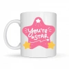 You’re a Star SEN YILDIZSIN Yazılı Porselen Kupa MODEL 154 – Motivasyon Temalı, Özel Tasarım Kahve & Çay Kupası