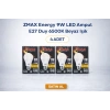 ZMAX Energy 9W LED Ampul E27 Duy 6500K Beyaz Işık 720 Lümen 60W Eşdeğer Enerji Tasarruflu 4 Adet
