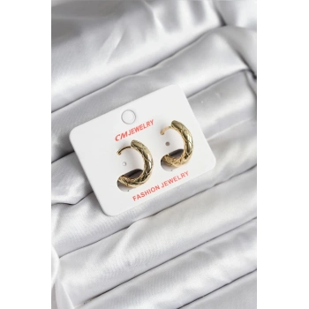 14K Gold Renk Kaplama CM Kadın Küpe